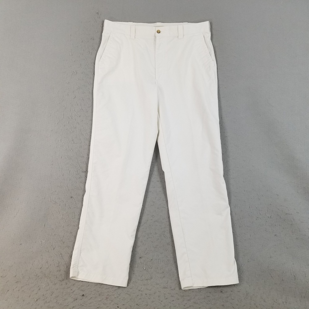 St. John's Bay Pants Mens 36x32 White Straight Fit Chino Cotton Sustainable